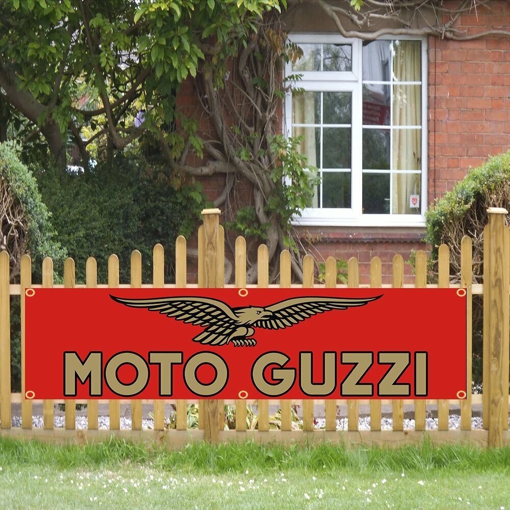Баннер Moto Guzzi красный 60х240 см, 6 Holes