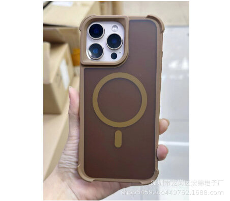 Чехол для iPhone 15 Pro Max, цвет пустыни, защита от падений, магнитный, матовый