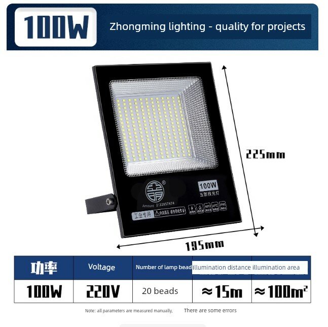 Прожектор LED Shanghai Yaming для наружного освещения, водонепроницаемый, 100-800 Вт, для строительных площадок и