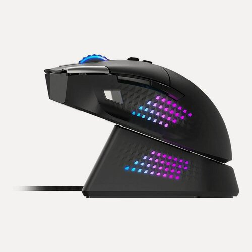 Изображение товара Игровая мышь MSI VERSA PRO WIRELESS plus MOUSE DOCK PRO, оптическая, беспроводная/проводная, Черный (S12-4301370-CLA)