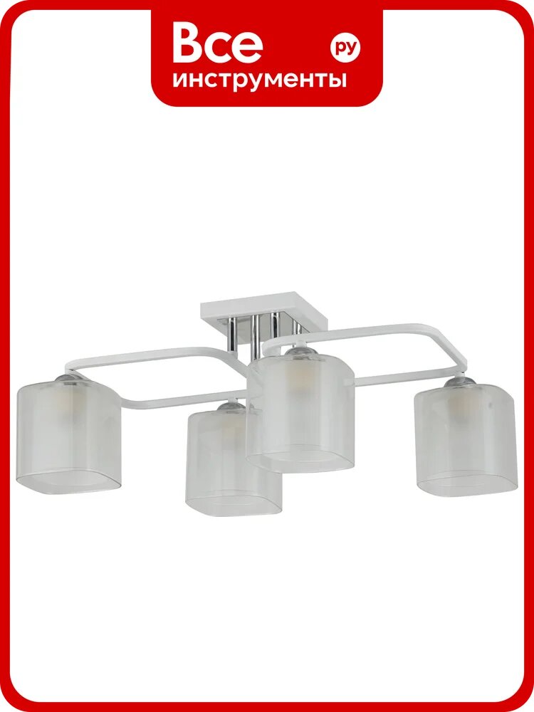 Люстра Schaffner 4xE27/40W (54*31*21) Gafas 4600-4 WH+CR