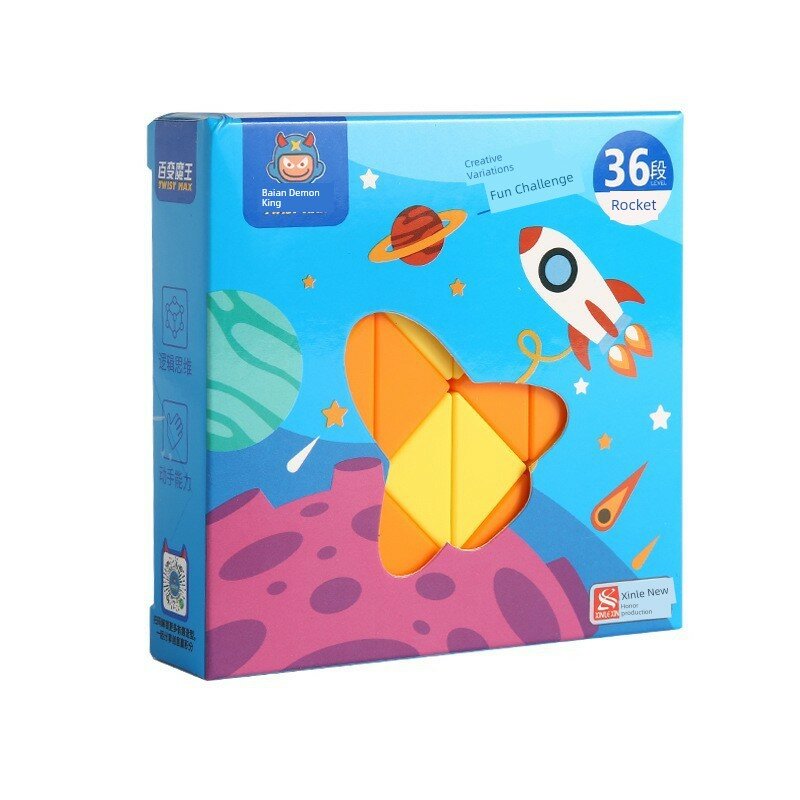 Magic Flex Cube 36 сегментов оранжево-желтый обучающая игрушка для детей с руководством