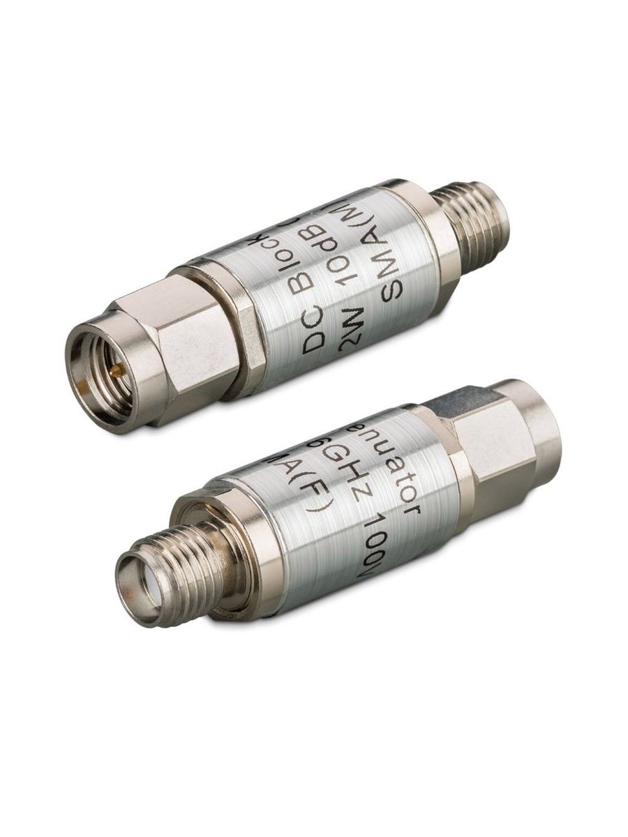 Аттенюатор 10 дБ с блокировкой напряжения 100 В SMA до 6 ГГц TWDA-2-6G-100V-10
