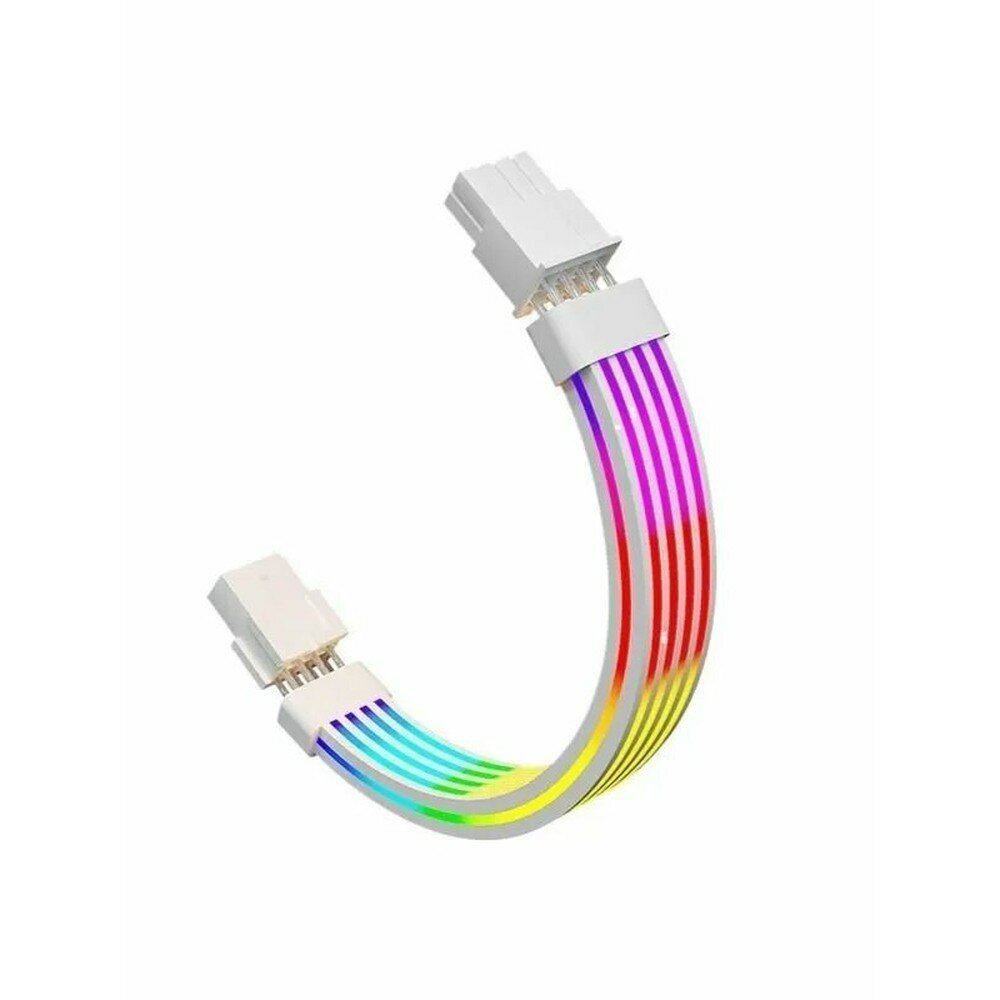 EBAICFI Удлинитель кабеля PCI-E 6+2-pin/PCI-E 8-pin, 0.345 м, белый