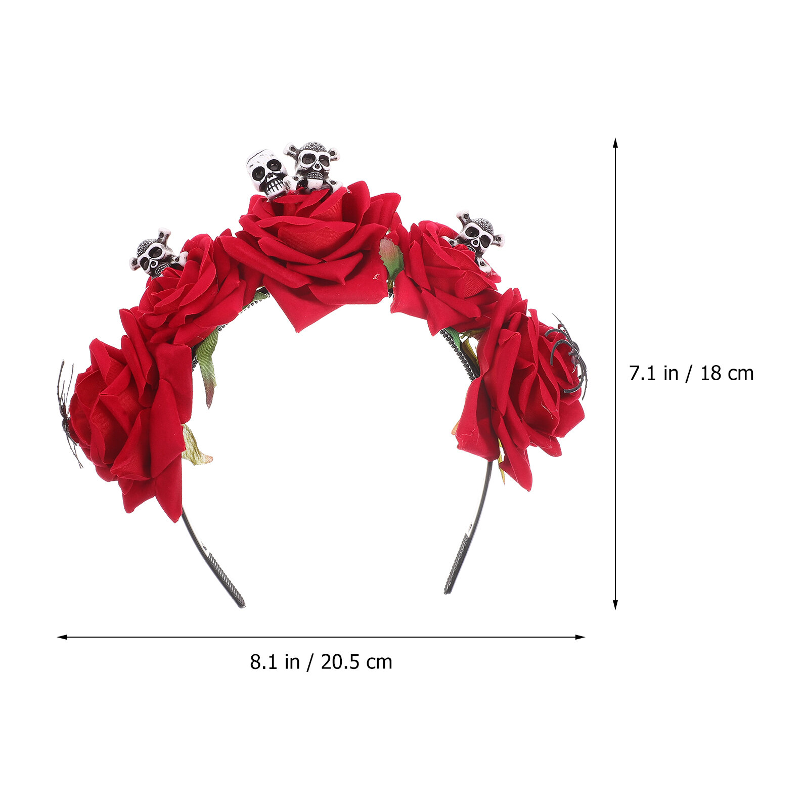 Headband С Тыквой И Черепами Для Женщин 15X12CM Декор Для Волос На Хэллоуин Проп Для Косплея