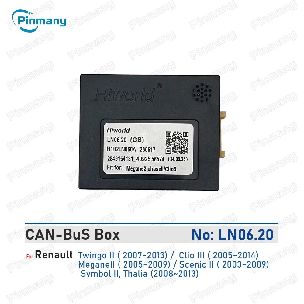 Автомобильный Android-адаптер CANBus Hiworld CAN Bus Decoder LN06 для Renault Twingo2, Clio3, Megane2, Scenic2, Symbol2, Thalia