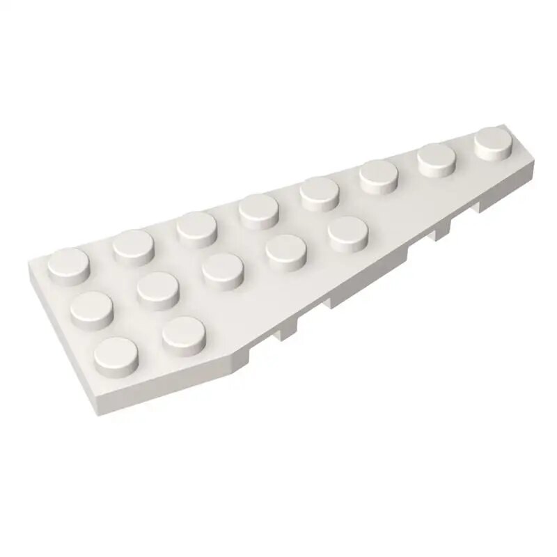 Белый клиновидный блок LEGO 8x3