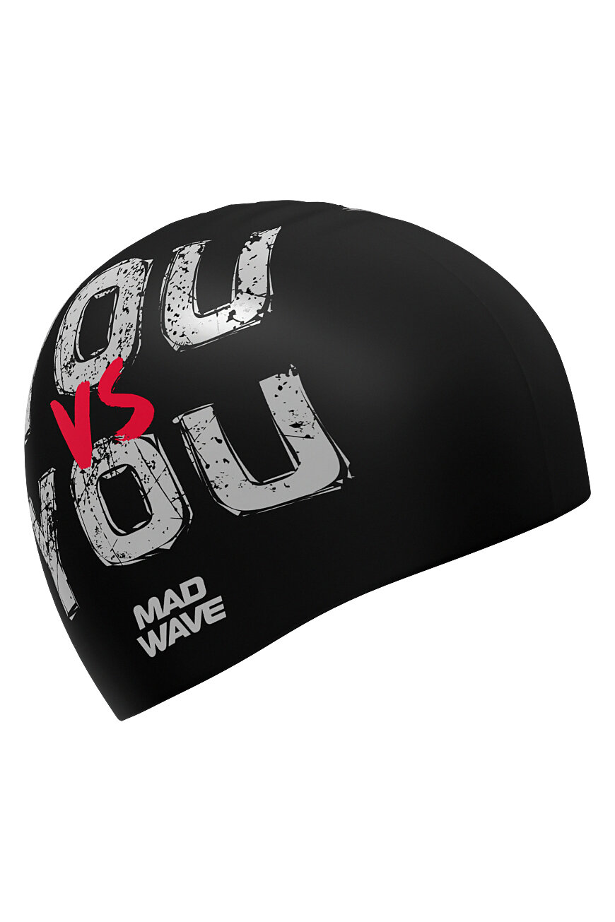 Силиконовая шапочка MAD WAVE You vs You big, увеличенный размер, цвет черный
