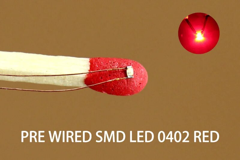 Evemodel C0402 светодиоды SMD 0402 Red 40 шт.