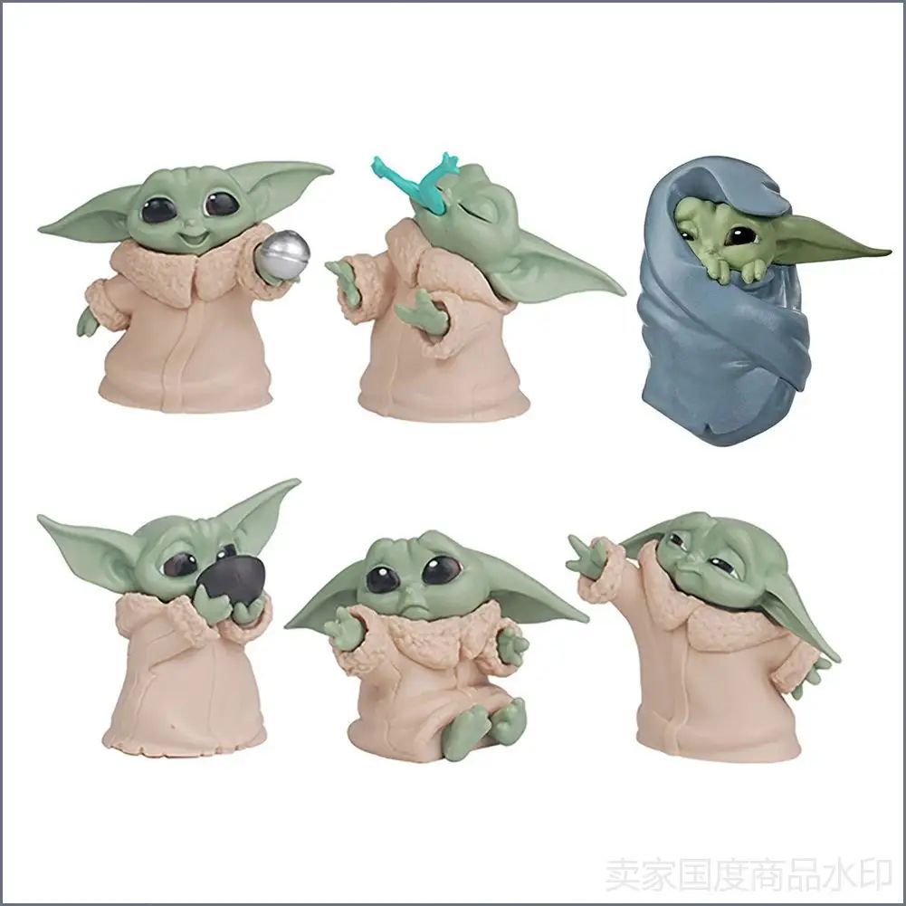 Фигурки Малыш Йода из Звёздных войн: Мандалорец , PVC, 6 шт.