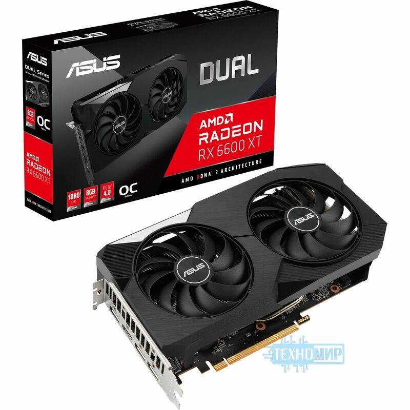 Видеокарта Asus Radeon RX 6600 XT Dual OC (DUAL-RX6600XT-O8G)