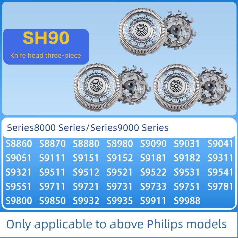 Philips Замена бритвенной головки для серии S9000 набор из 3 шт. совместимость с S9000 серия аксессуар для мужского