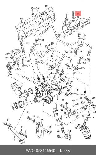 Болт с шестигранной головкой AUDI/VW