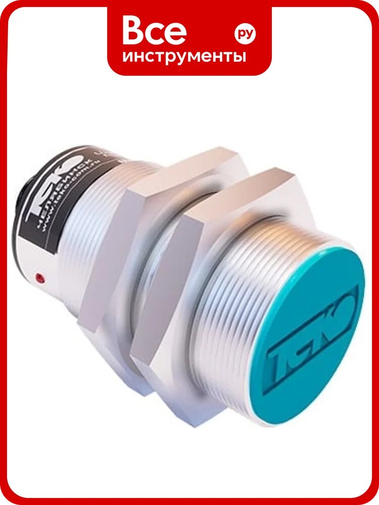 Индуктивный датчик теко ISB AC8A-43P-10-LS4-C Sn=10 мм, корпус М30x1,5 алюминий заподлицо, 10 . 30 DC NO/NC PNP, IP67, подключение разъем 00-00024416