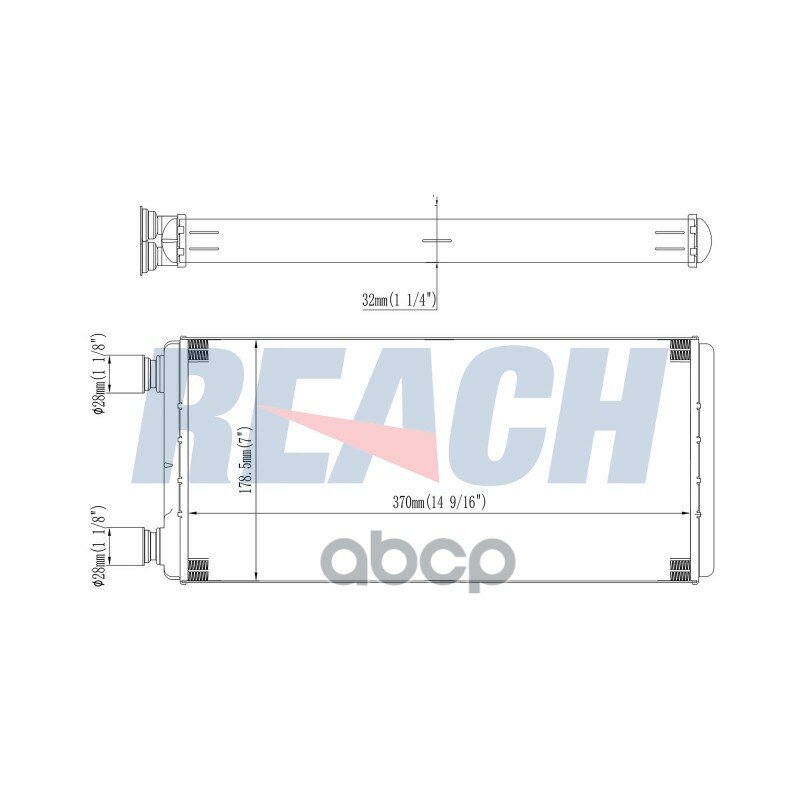 Радиатор отопителя man reach REACH арт. 1.18.12667