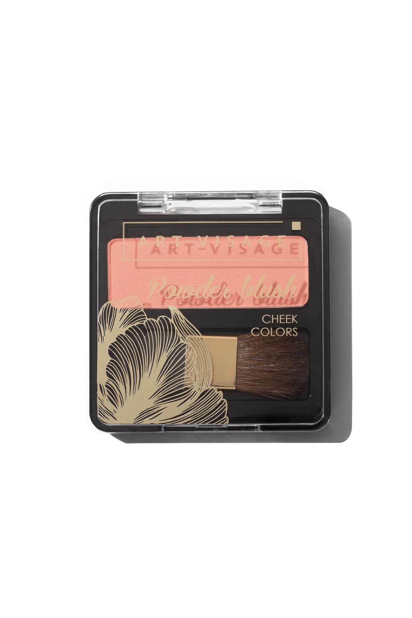 ART-VISAGE Румяна компактные с кисточкой "POWDER BLUSH", 3,8 г, 301 Peach (Персик)