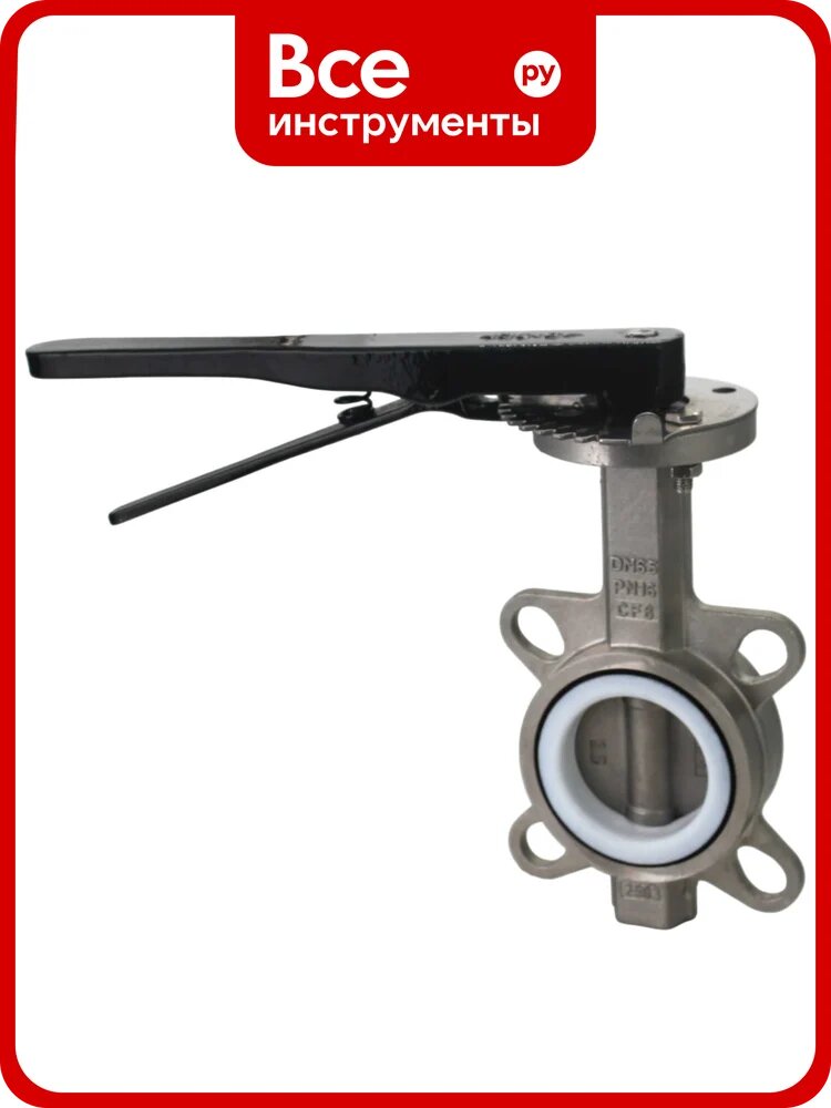 Затвор дисковый межфланцевый NEWKEY AISI304, DN65 (2_1/2), PN16, PTFE NK-DZis65