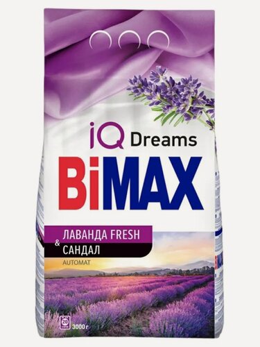 Изображение товара Стиральный порошок Bimax Лаванда Fresh, 3 кг