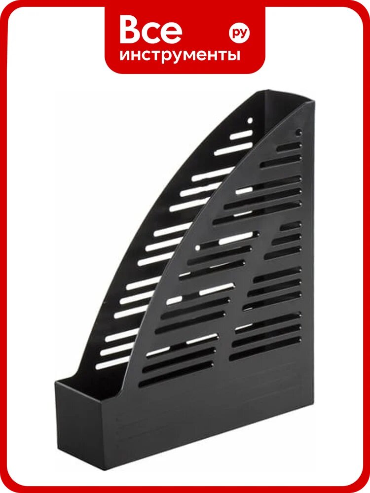 Вертикальный лоток для бумаг BRAUBERG Standard 245х70х295 мм, черный 237220