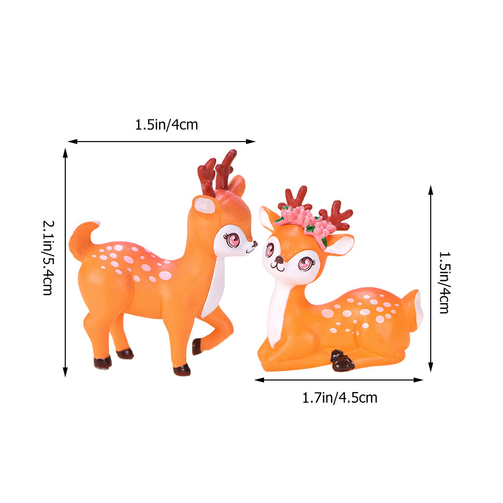 4 Статуэтки Оленя Из Пластика Прекрасное Украшение Для Сада И Дома 5 50X4 00X2 00Cm