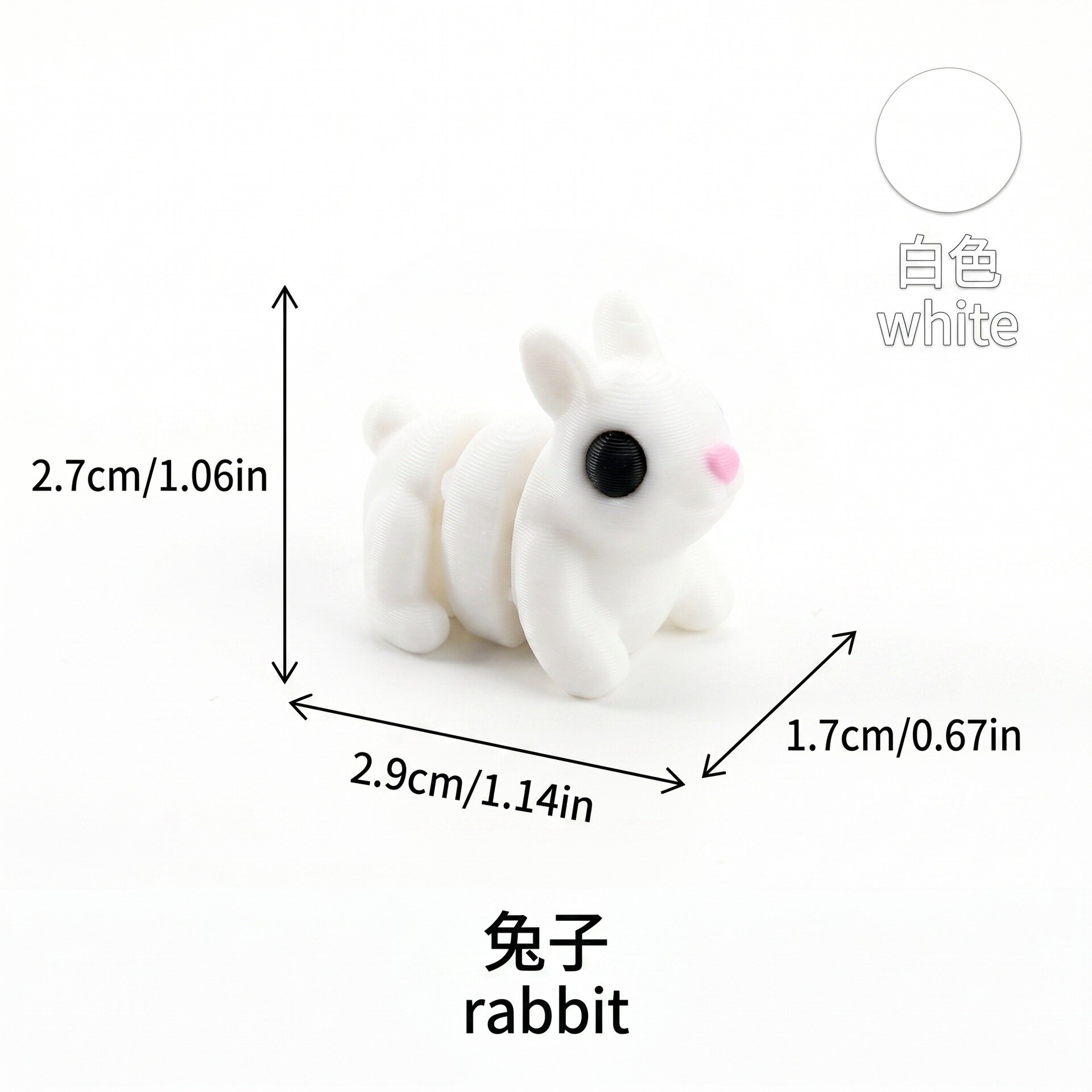 3D-печатные подвижные мультяшные модели мелких животных, милые реалистичные фигурки, детские антистресс-игрушки, оптом.