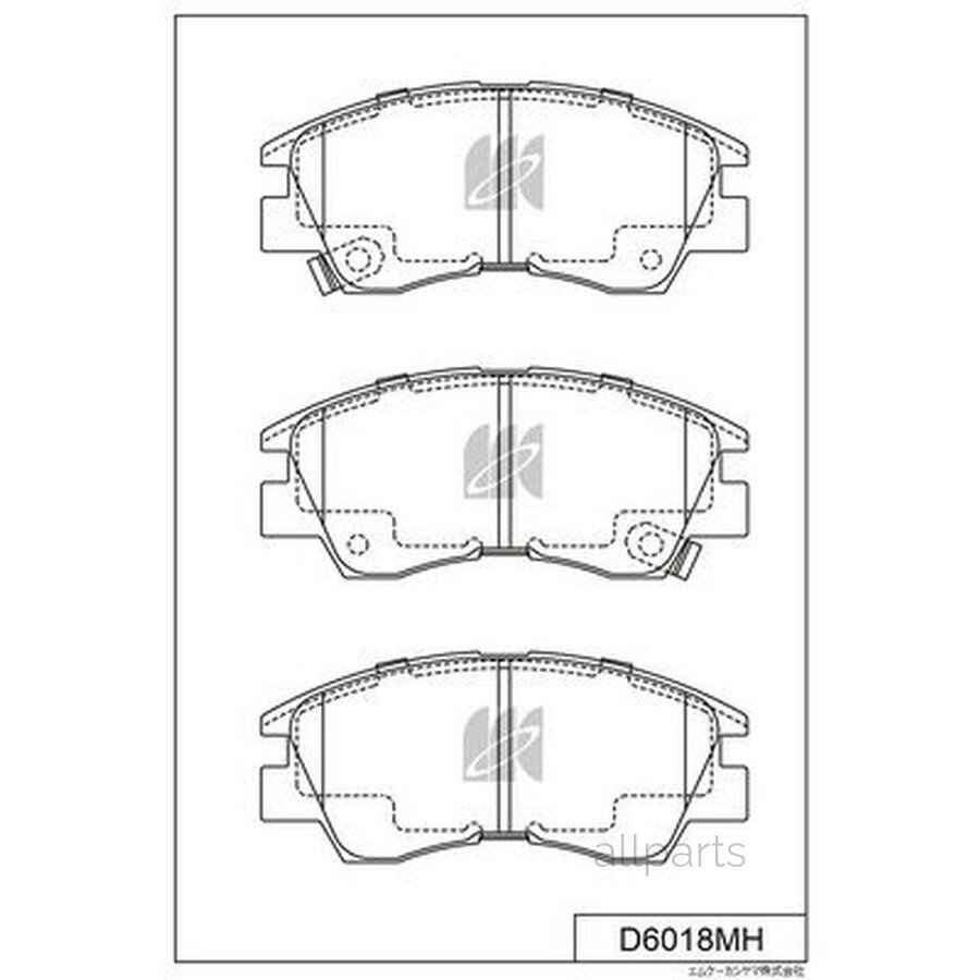 KASHIYAMA D6018MH Колодки тормозные, передние