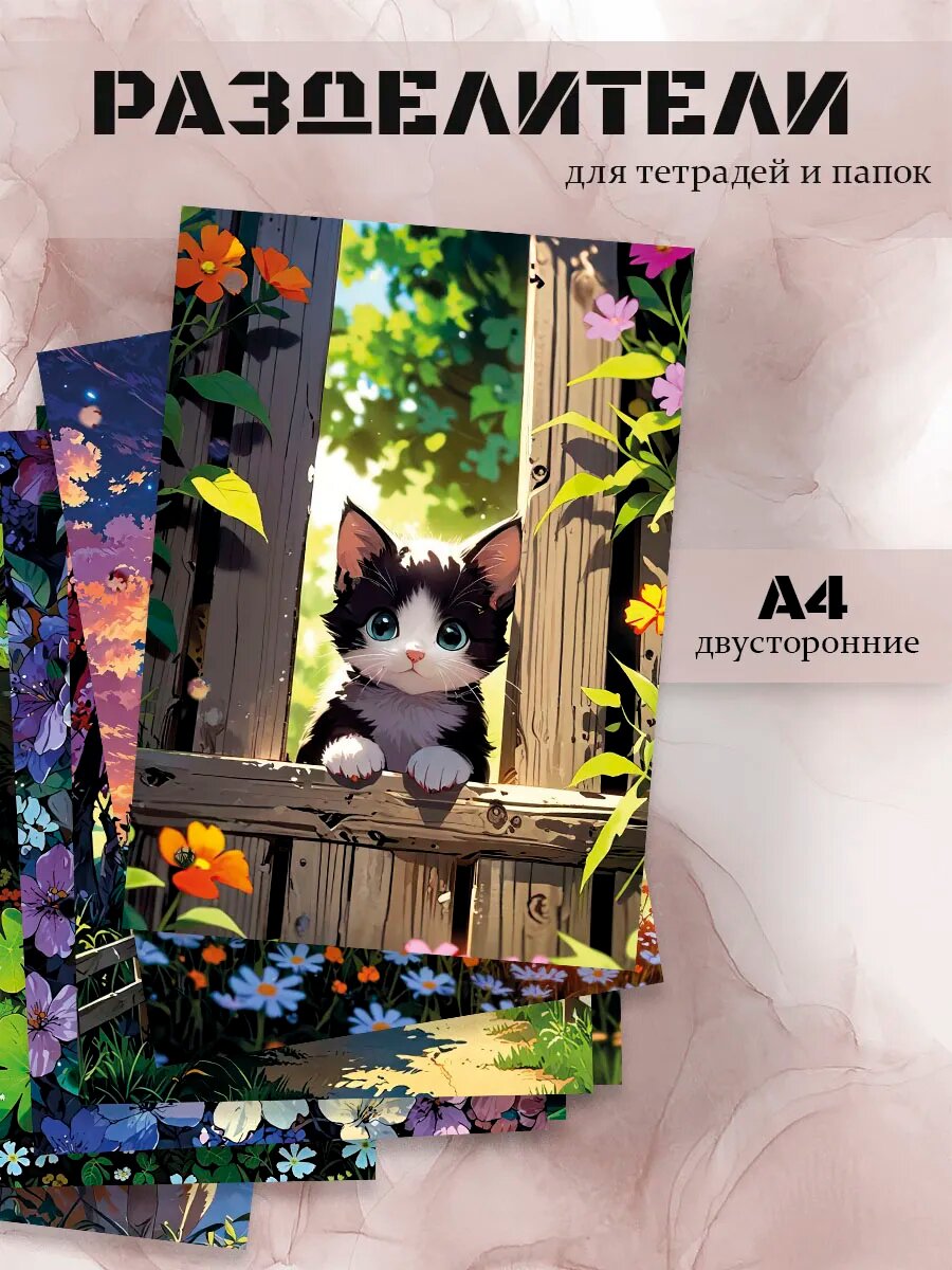 Разделители pinterest для тетради А4, из пинтерест