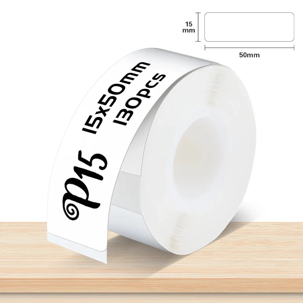 Термоэтикетки P15 прозрачные Белый, 15X50 white