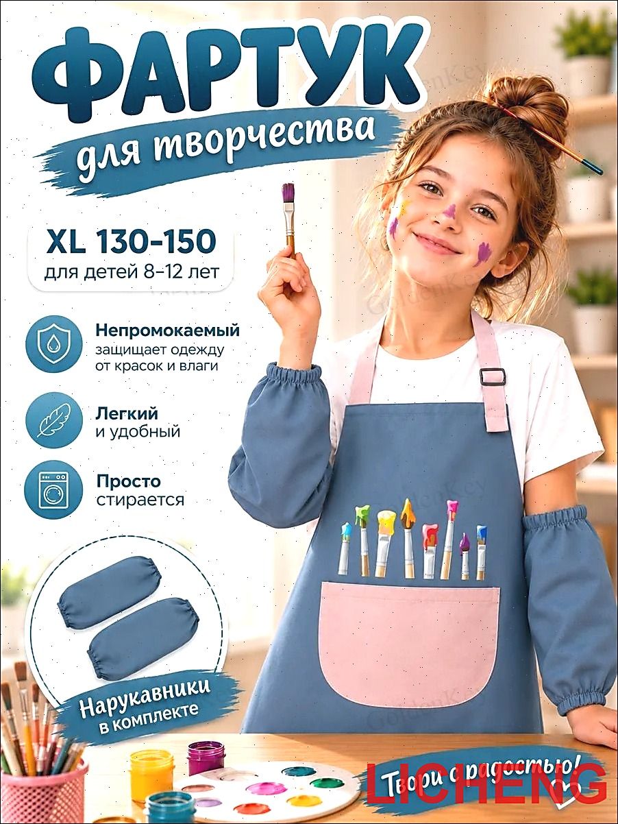 Фартук для рисования с нарукавниками-