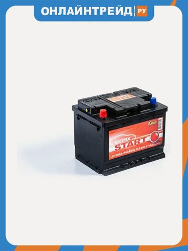 Изображение товара Аккумулятор Extra Start 6СТ-60N L+ (L2), 242x175x190, прямая полярность, 60 Ач
