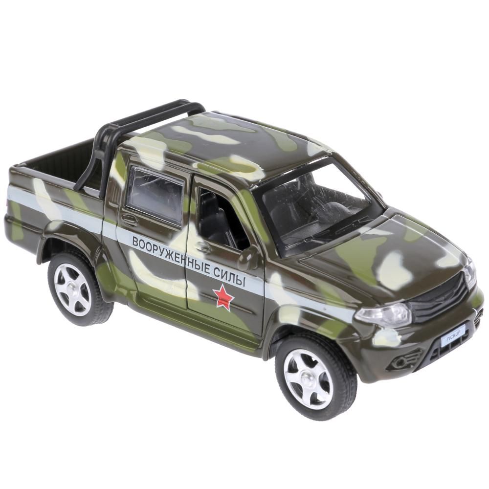 Технопарк инерционная металлическая модель УАЗ Pickup Военный