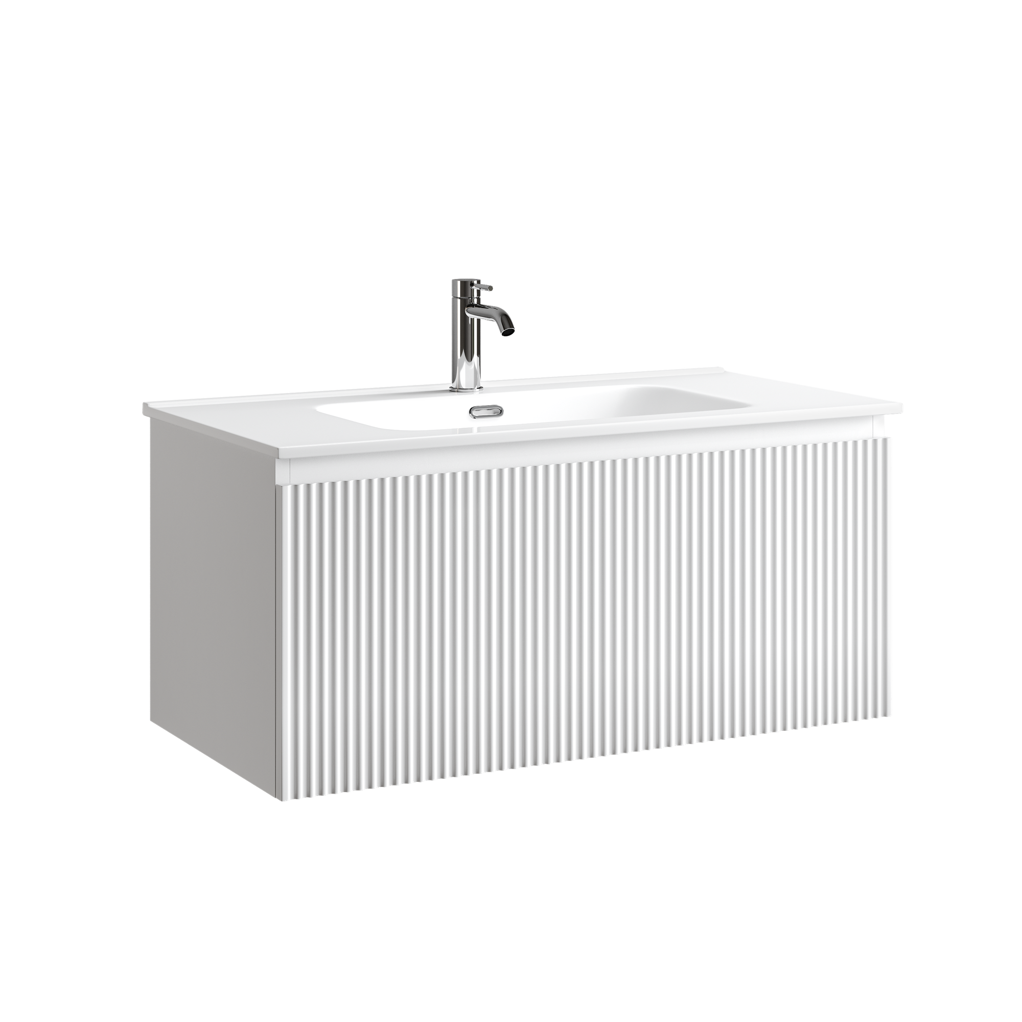 Тумба под раковину Sancos Сноб Р 1.0 / Snob R 1.0 SNR1.090W 89x44,5x40,6 белый матовый / bianco