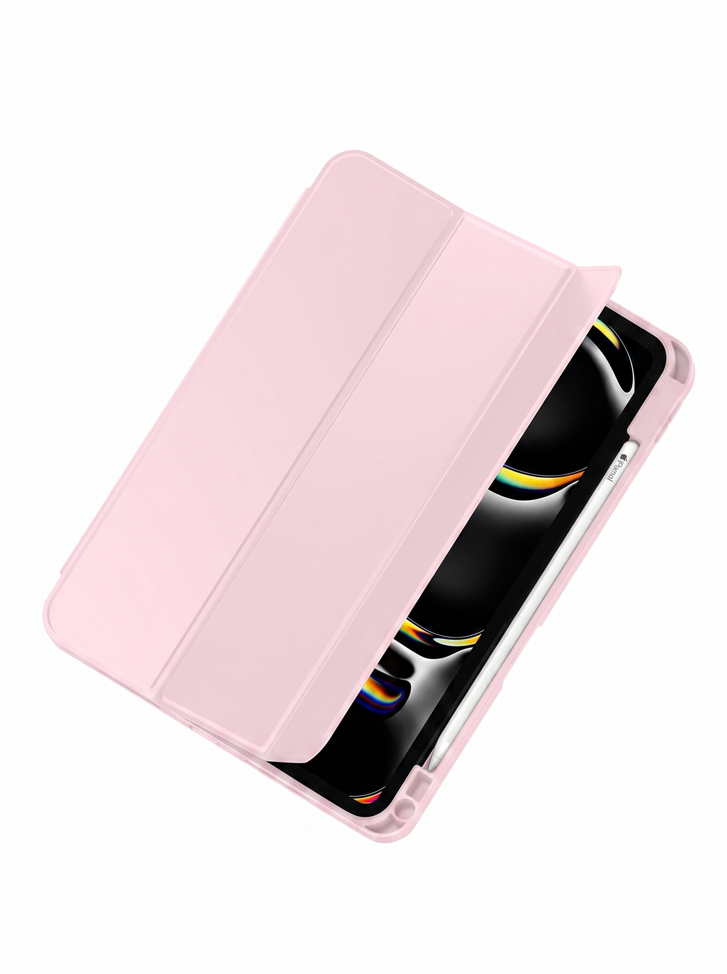 Чехол для планшета iPad Pro 11" (M4, 2024 / М5, 2025) с местом для стилуса, розовый — фото 1