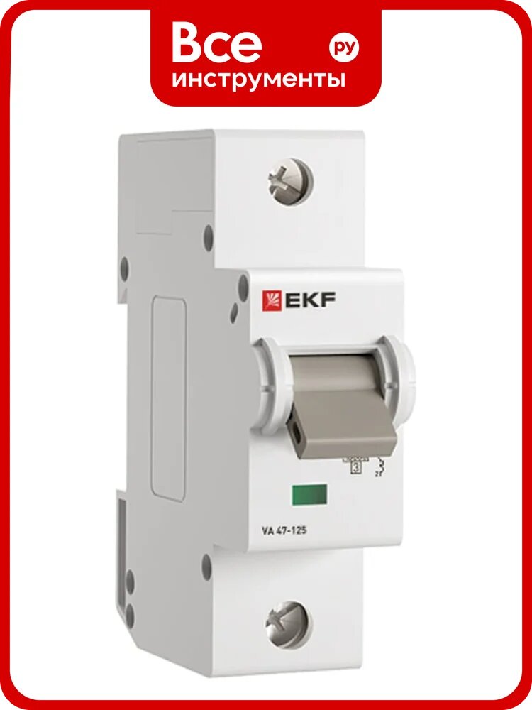 Автоматический выключатель EKF ВА 47-125, 1P, 50А, C, 15кА, PROXIMA mcb47125-1-50C