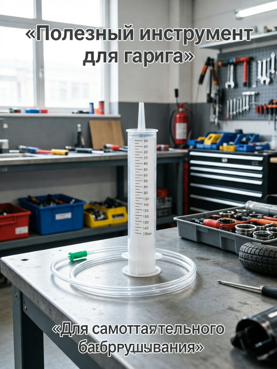 Шприц для масла автомобильный 150 мл с гибким шлангом 100 см