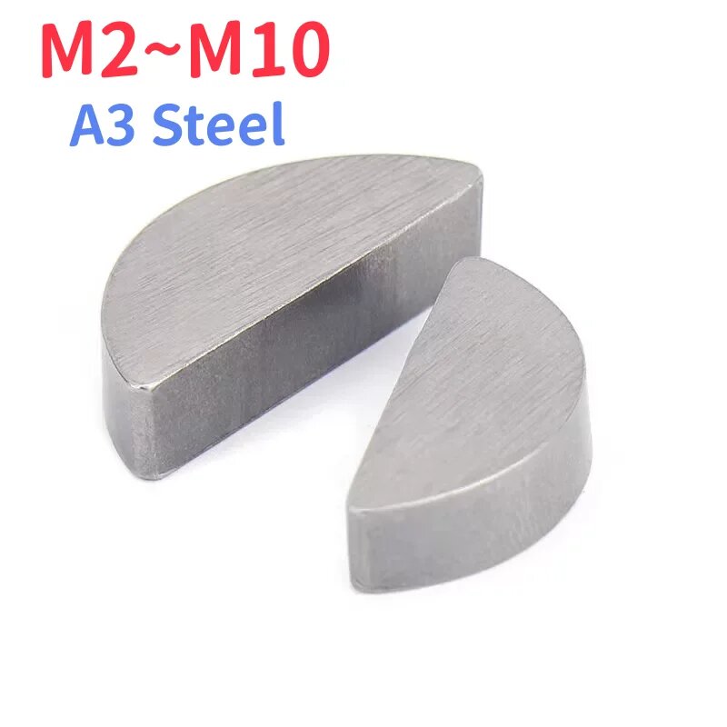 Шпоны Woodruff из стали A3 M2-M10 M2x10x3.7mm-50pcs