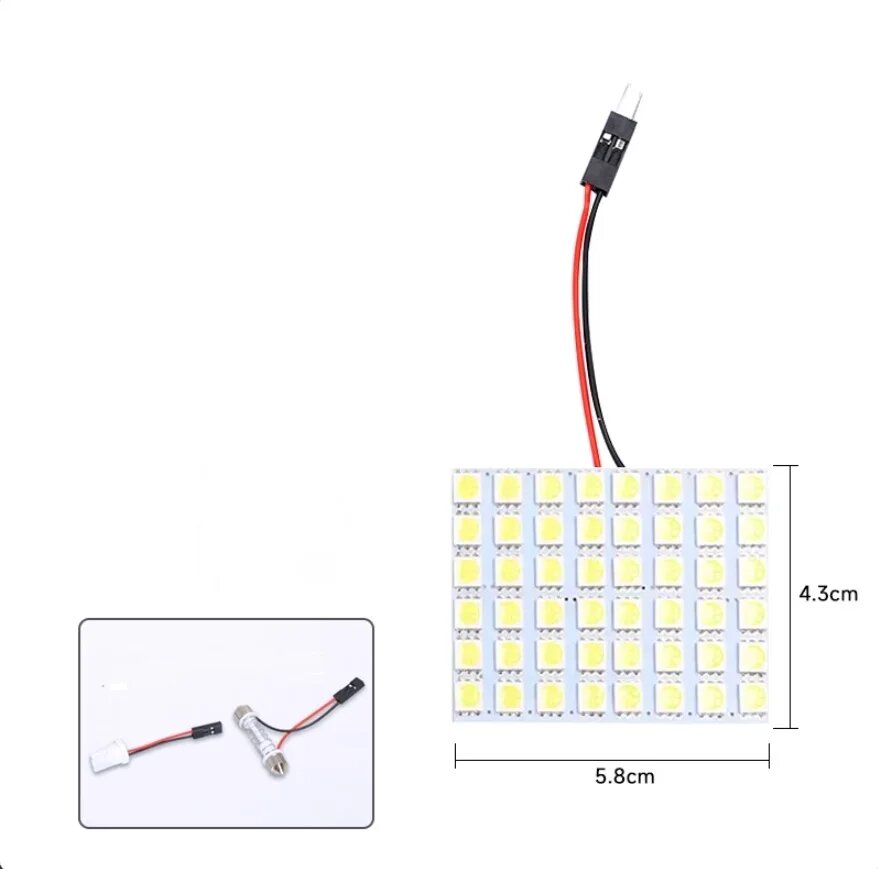 Светодиодная панель 48 LED, Белый свет, 5.8x4.3 см