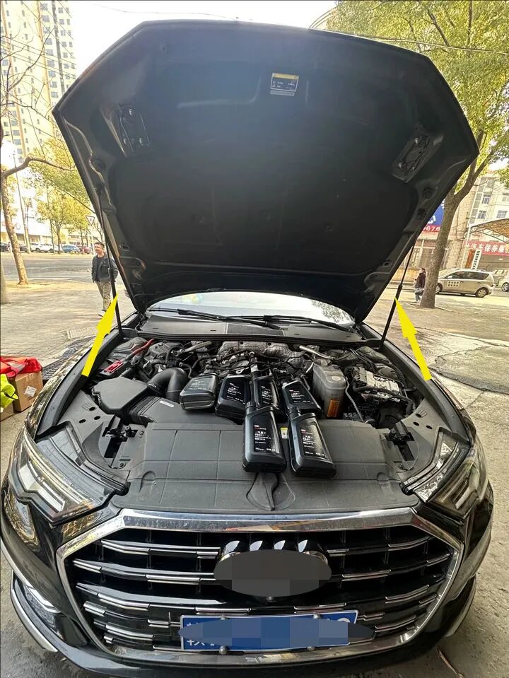 Газовые упоры капота для Audi A6 2019-2025 C8 "Амортизаторы" Ауди А6 C8 2 шт
