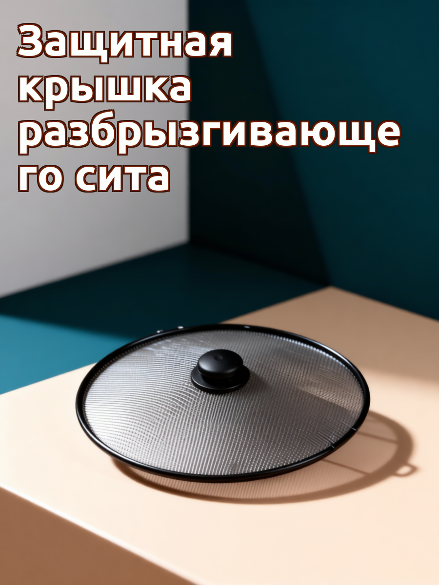 Сетка От Брызг Жира Для Сковородки 2 Шт Размер 29x29 Cm Цвет Черный