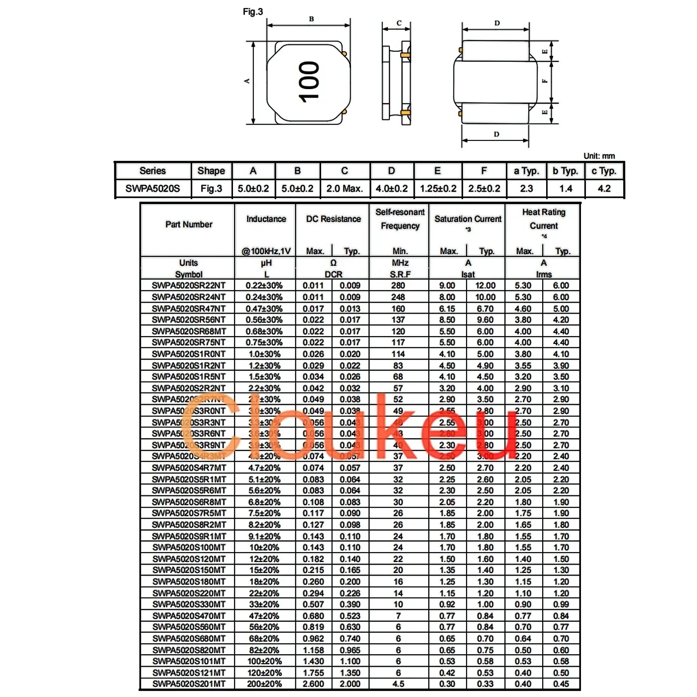 Индукторы SMD NR5020 NR5020-33uH(330), 200 pieces (Dg)-