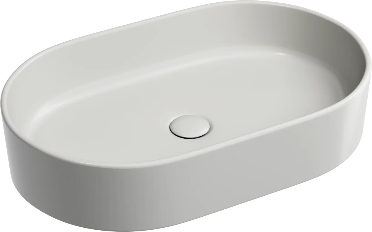 Раковина Ceramicanova Element CN6048MSG накладная, 60.8x38.5 см, серая матовая