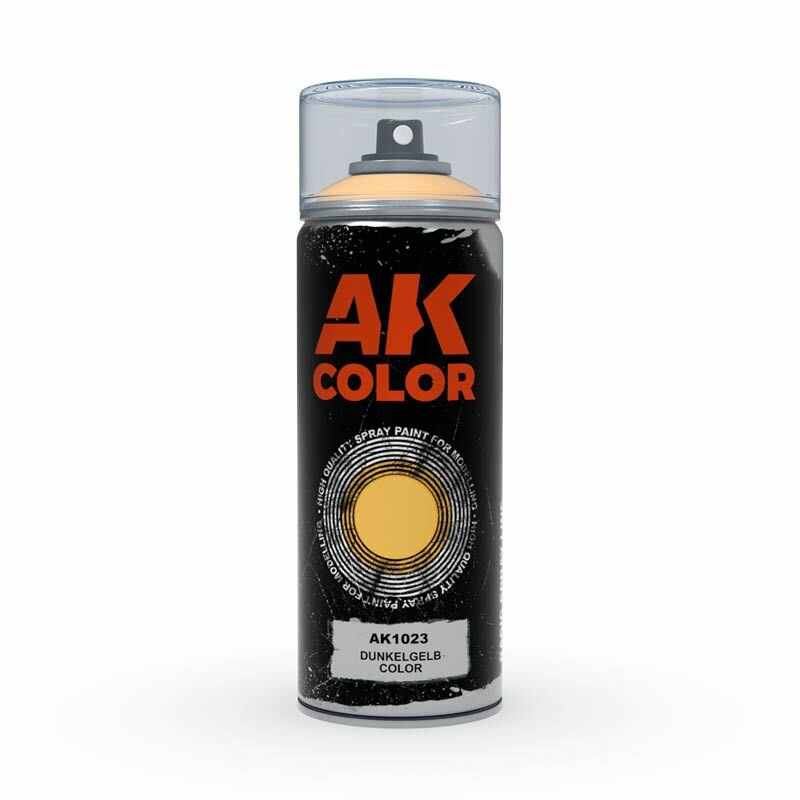 Dunkelgelb Spray - Аэрозольная акриловая краска AK Interactive, 150мл