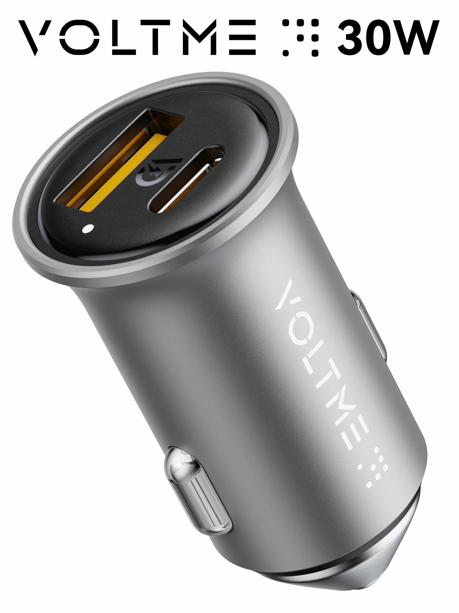 Быстрая зарядка в прикуриватель АЗУ VOLTME Cazo 30CA USB A + Type-C, 30 Вт W