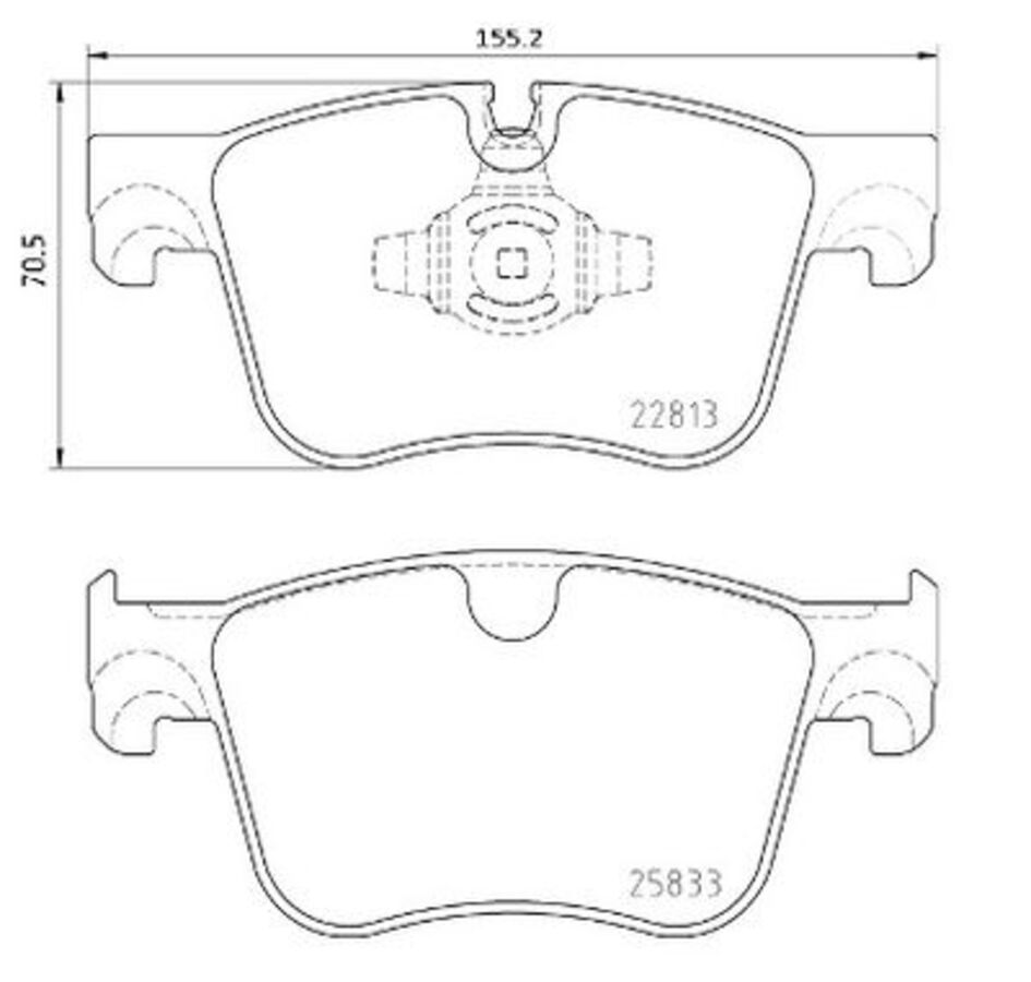 Колодки Пер. peugeot 3008 Ii 17 >/5008 Ii 17 > (BREMBO P61135)