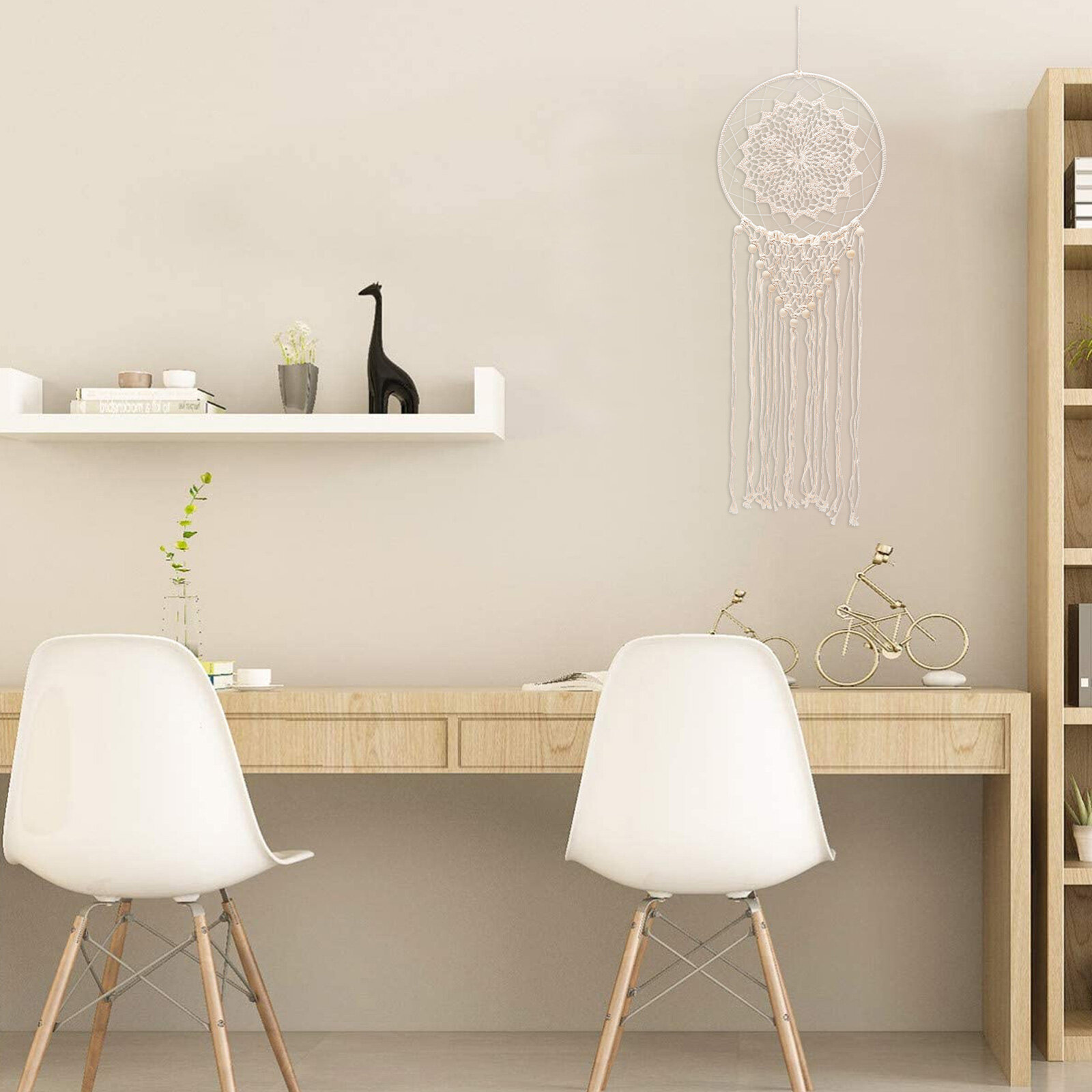Macrame Wall Hanging Decor Aesthetic Декоративное Убранство Из Бисера Для Спальни 86X30X1 Cm