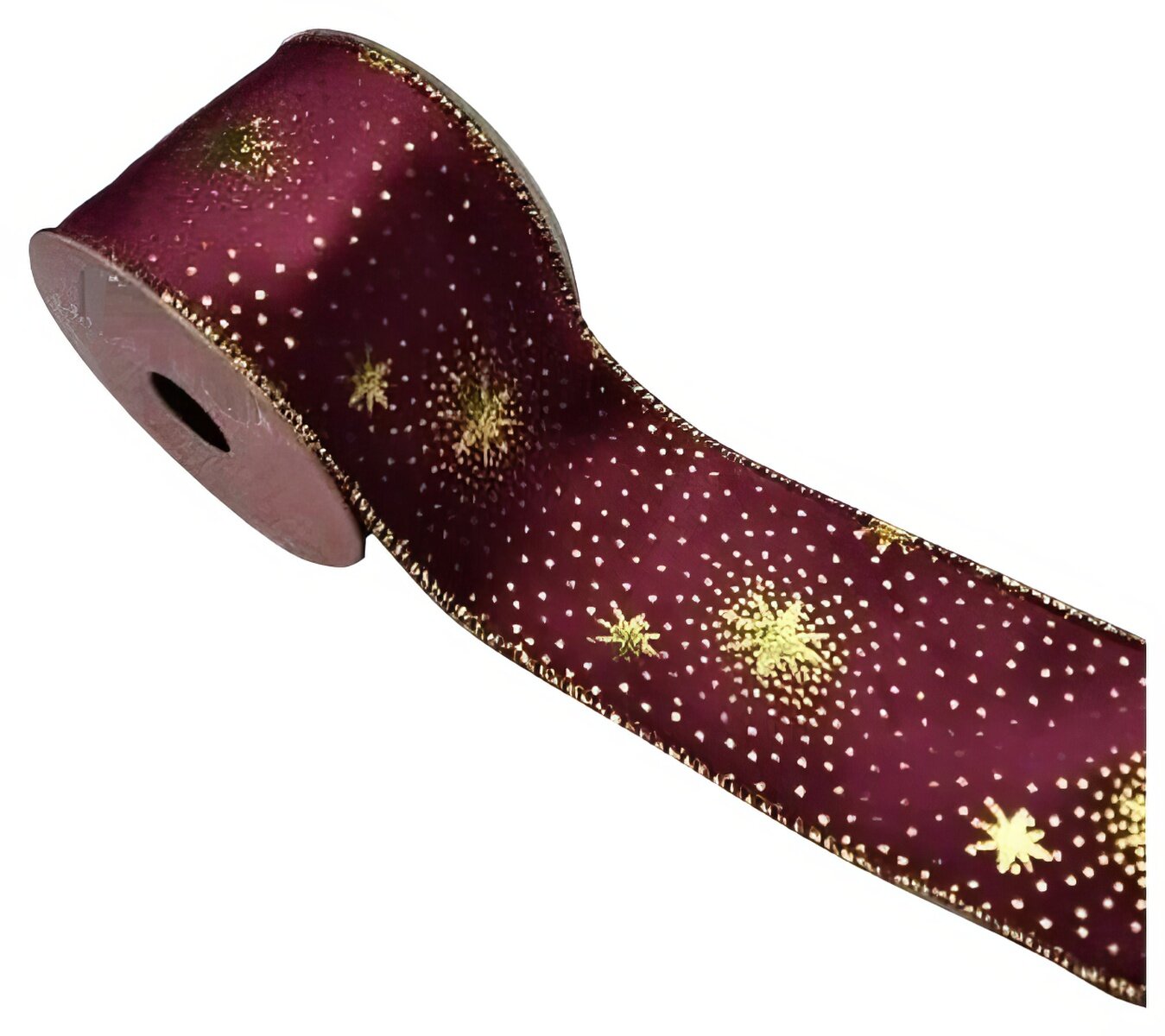 Лента п\э MAXIJOY 6см 2,7м красный звезды