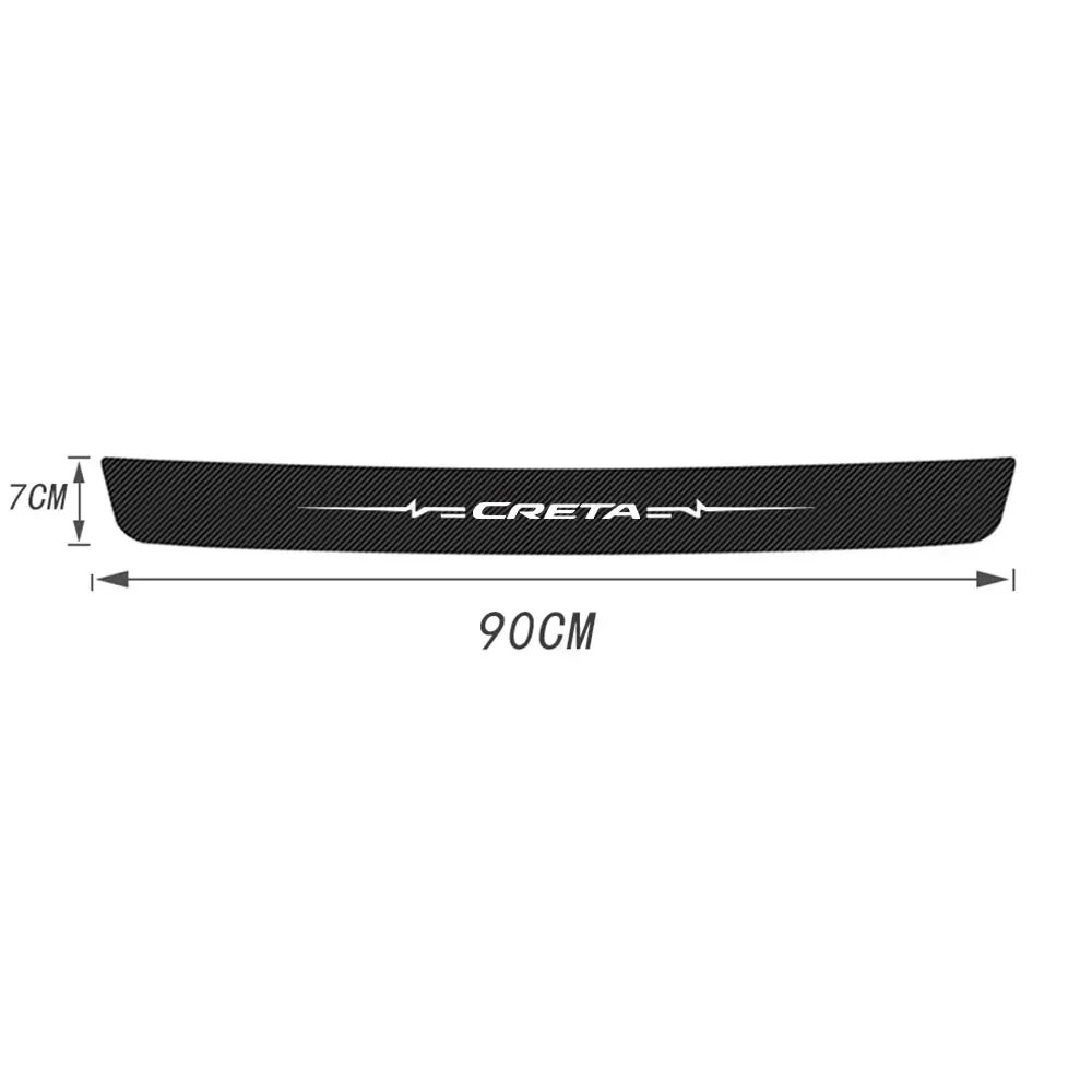Защитная накладка на задний бампер/порог багажника для Hyundai SOLARIS, EON, I30, IX35, VENUE, CRETA