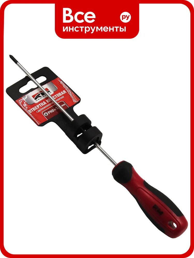 Крестовая отвертка REDMARK PH0х150 мм с двухкомпонентной рукояткой RM80741