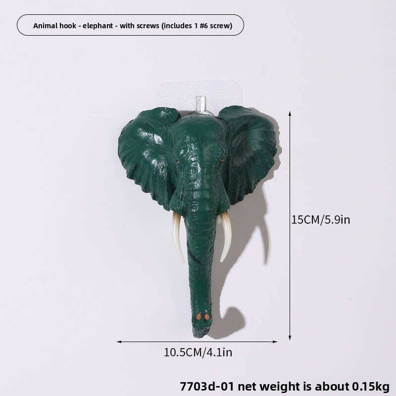 3d животное resin настенный крючок с дизайном слон зебра жираф для крепления на стену в доме слон