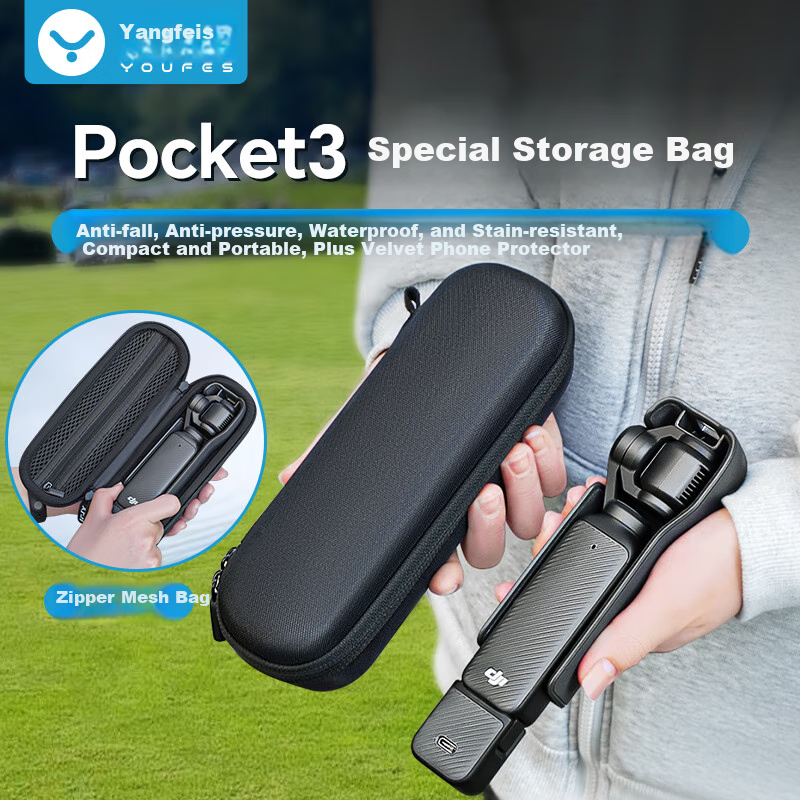 YOUFES DJI Pocket 3 Всепогодный чехол для камеры Ударопрочный Водонепроницаемый Защитный чехол Версия：Сертификат бренда